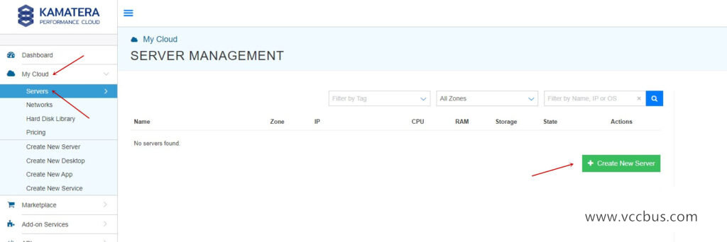 登陆Kamatera服务器账户，开始创建Windows服务器